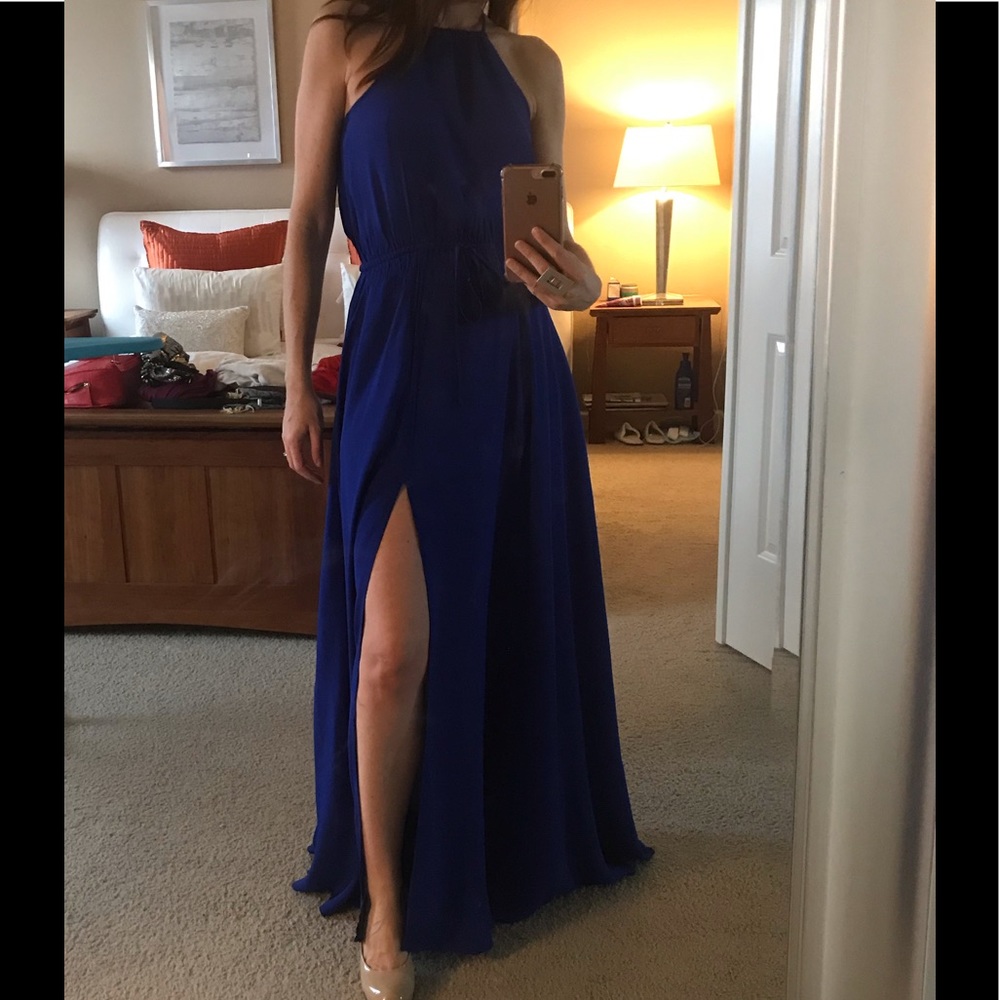 Ocean blue maxi dress .
